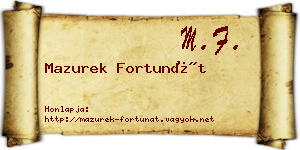 Mazurek Fortunát névjegykártya